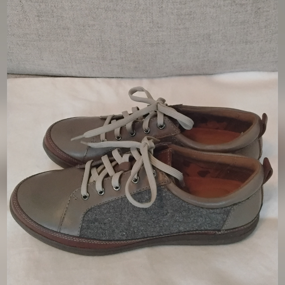 Stylish Womens Cobb Hill Gray Leather Shoes
